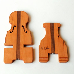 jun jun様依頼品、組み立て式スマートフォンスタンド　バイオリン型 5枚目の画像