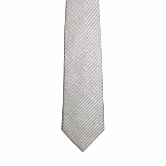 melange twill tie　-silver- 1枚目の画像