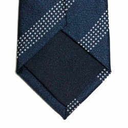 stitch regimental tie　-navy- 2枚目の画像