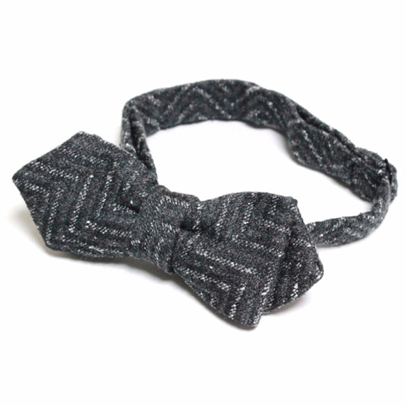 big herringbone bow tie　-charcoal- 2枚目の画像