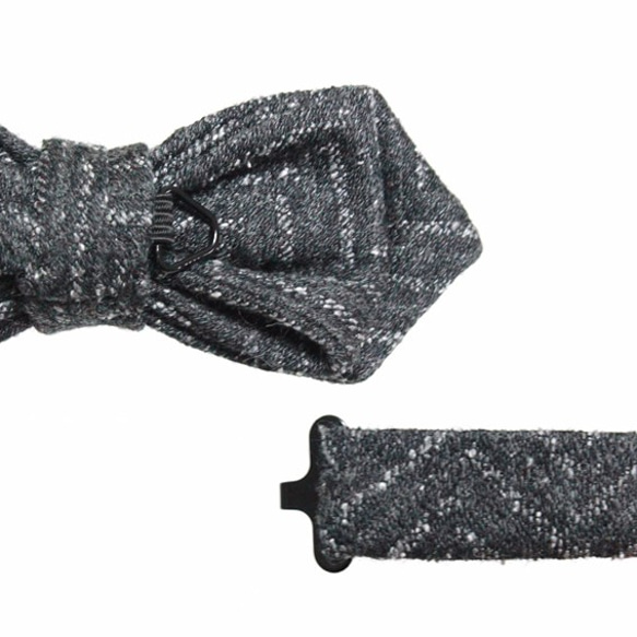big herringbone bow tie　-charcoal- 3枚目の画像
