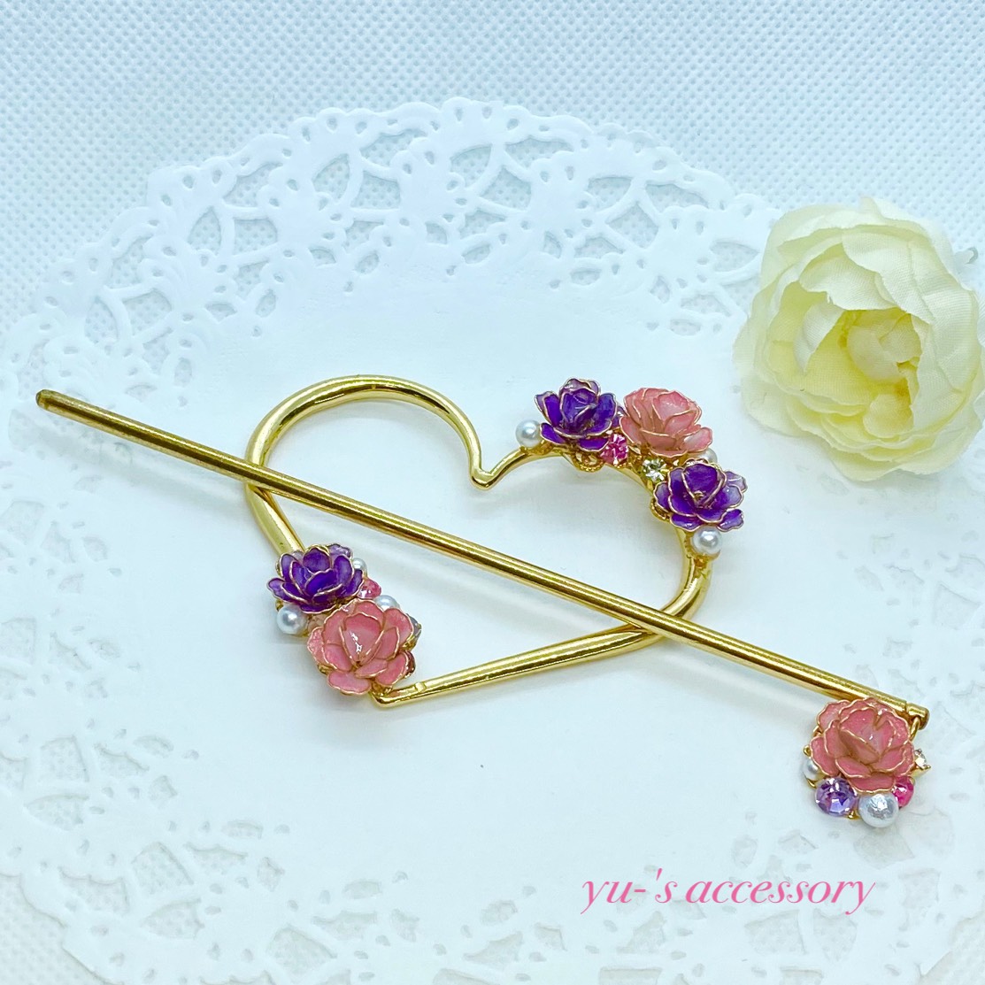 BABY HEART TRUMPバレッタ(ゴールド)他1点