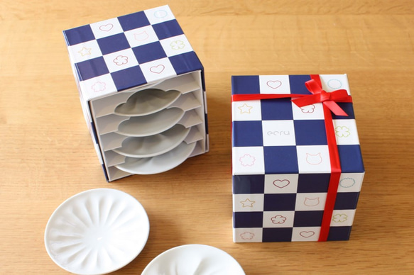 ギフトBOX☆しょうゆ小皿 用化粧箱（5枚用）　※この商品は小皿は含まれていません 1枚目の画像