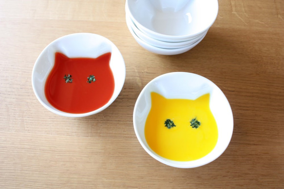 k3-2　「猫の日#にゃんだふるらいふ」展専用商品 　ecru新作ねこスープボール 1個 4枚目の画像