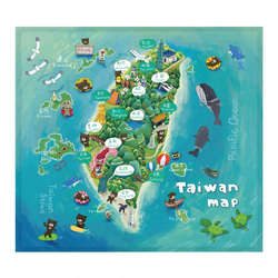 〔萬用布〕台灣系列 台灣島四面環海 ll 擦拭布 第2張的照片