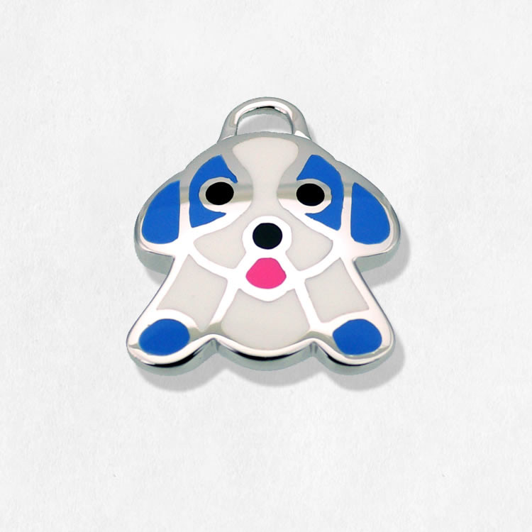 シルバー925　ドッグチャーム《ビーグル　青》