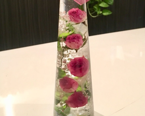 ハーバリウム ピンクローズ ハーバリウム・植物標本 ♡bee-bee♡ 通販  