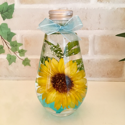 ハーバリウム ひまわり 夏！ ハーバリウム・植物標本 ♡bee-bee♡ 通販