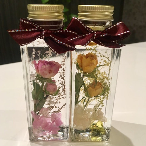 ハーバリウム アンティークローズ2本セット ハーバリウム・植物標本  