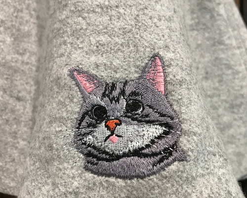サウナハット《アニマルサウナ/猫刺繍》可愛いネコちゃん 動物