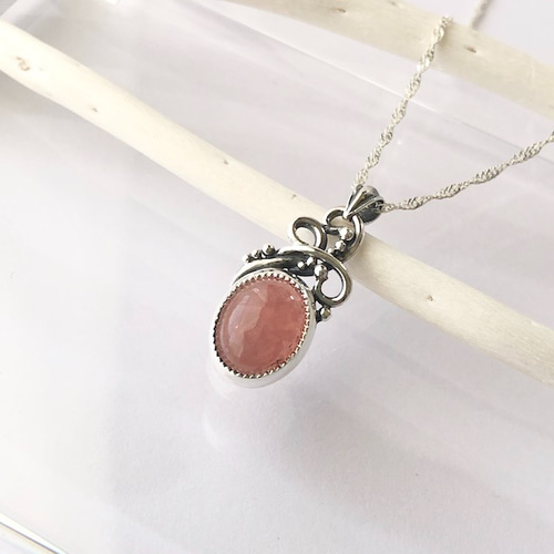 ペンダントトップ#インカローズ14g 枠はシルバー925 1点物】Silver925◇アルゼンチン産 インカローズ 25x19mm