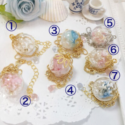 k16gp 紫陽花&star flower petit necklace 4枚目の画像