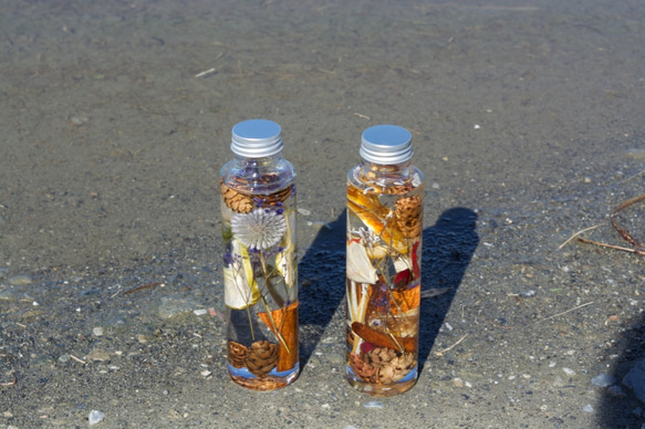 ドライフルーツ入り！透け感がお洒落なハーバリウム（150ml） ハー