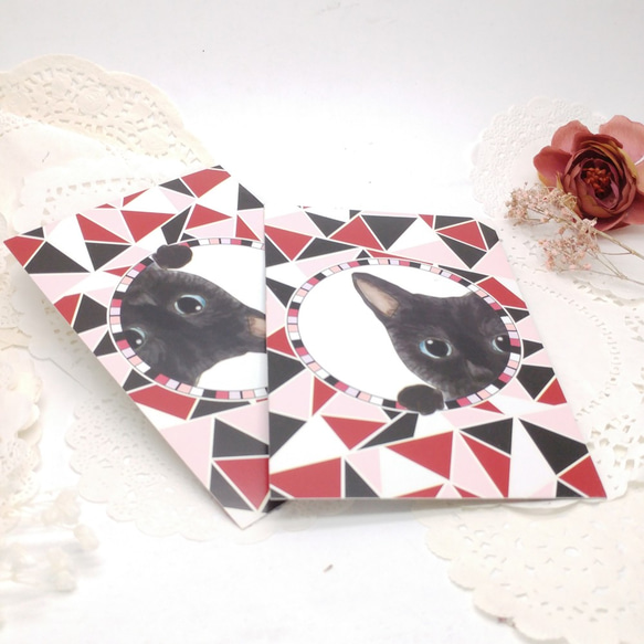 Mosaic animals Post Card - Black Cat 4枚目の画像