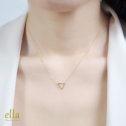 再販[14kgf]トライアングル ラリエット ネックレス、小さな三角