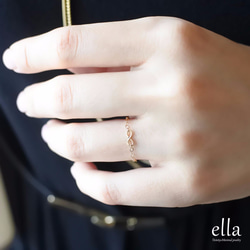 新作[14kgf]バイカラー CZ ダブルリング ブレスレット、サークル