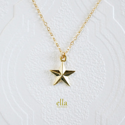 再販x2[14kgf]ノーティカルスターネックレス、小さな星のゴールド