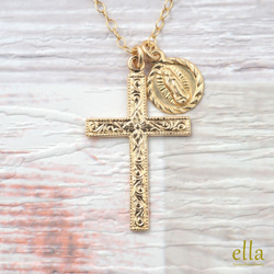 再次上架 [14kgf] Medai Elegant Cross Necklace, Gold Filled Cross Nec 第1張的照片