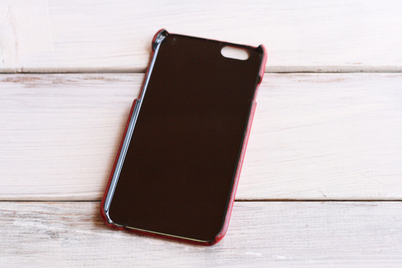 【受注生産】iPhone 6 6s ７ 7s レザーケース　アリゾナ　RED 4枚目の画像