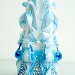 Cut N Carve裝飾藝術蠟燭/Decorative Art Candle - Courtly (8") Blue 第5張的照片