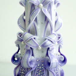 Cut N Carve裝飾藝術蠟燭/Decorative Art Candle- Courtly(8") Purple 第4張的照片