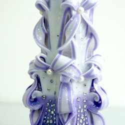 Cut N Carve裝飾藝術蠟燭/Decorative Art Candle- Courtly(8") Purple 第5張的照片