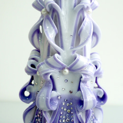 Cut N Carve裝飾藝術蠟燭/Decorative Art Candle- Courtly(8") Purple 第6張的照片