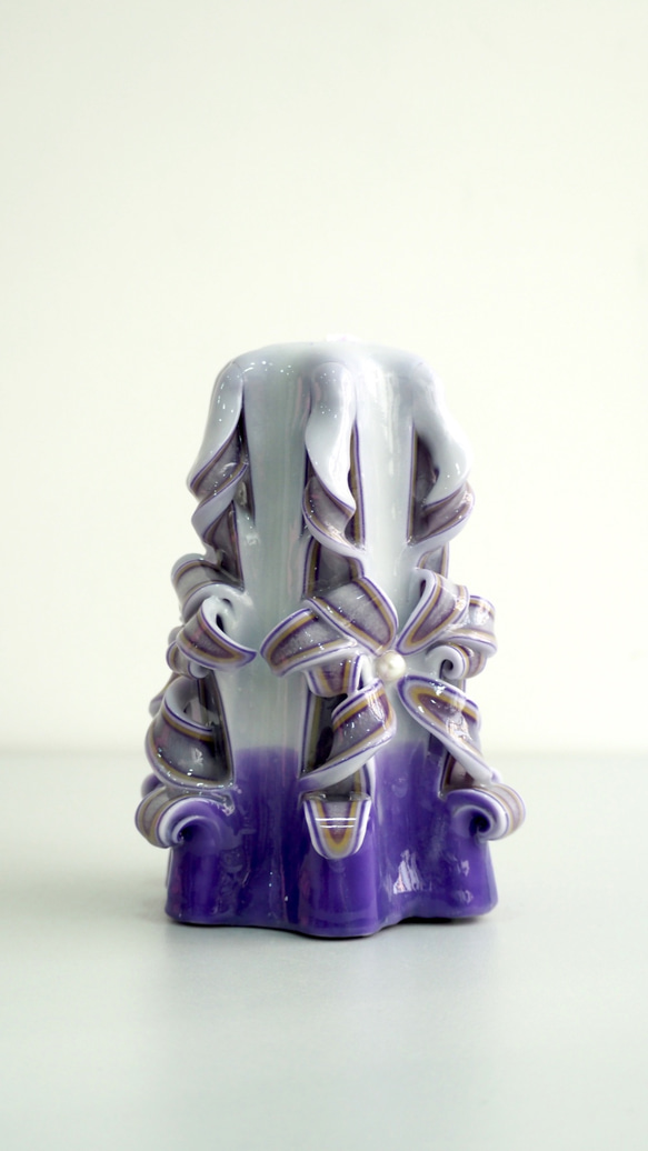 CutNCarve裝飾藝術蠟燭/Decorative Art Candle - Elegante 6" (purple) 第2張的照片