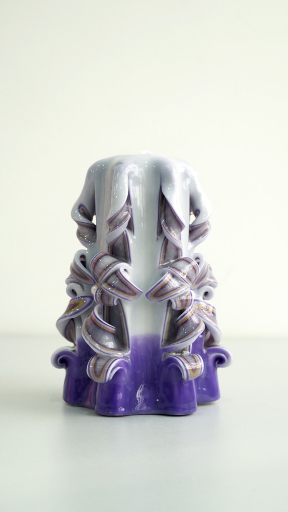 CutNCarve裝飾藝術蠟燭/Decorative Art Candle - Elegante 6" (purple) 第3張的照片