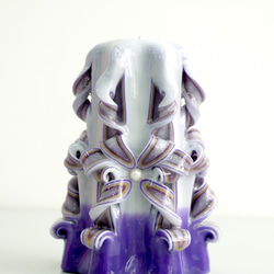 CutNCarve裝飾藝術蠟燭/Decorative Art Candle - Elegante 6" (purple) 第4張的照片