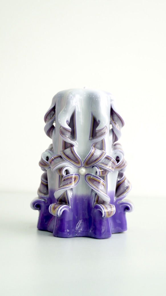 CutNCarve裝飾藝術蠟燭/Decorative Art Candle - Elegante 6" (purple) 第4張的照片