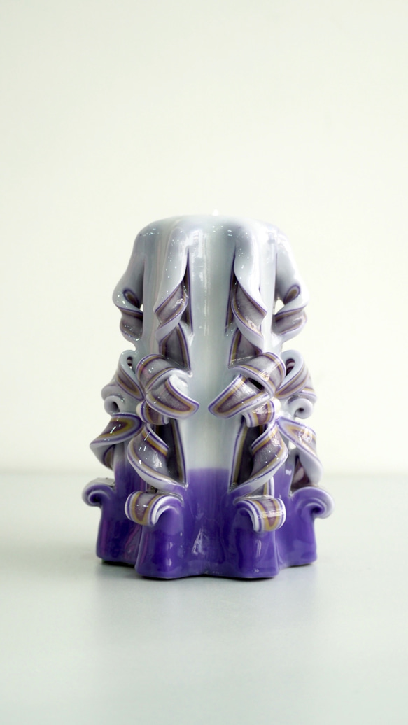 CutNCarve裝飾藝術蠟燭/Decorative Art Candle - Elegante 6" (purple) 第5張的照片