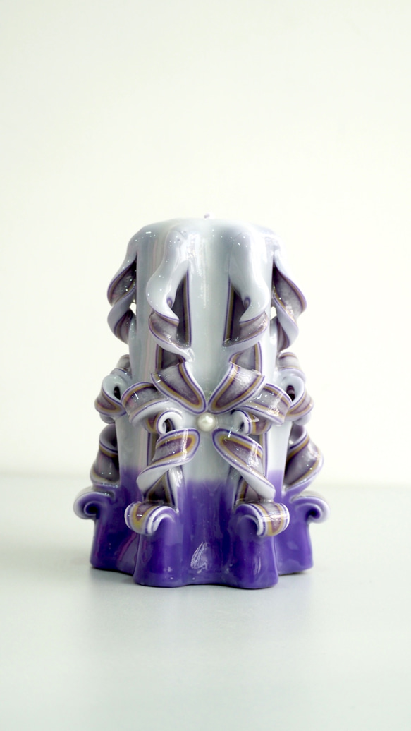 CutNCarve裝飾藝術蠟燭/Decorative Art Candle - Elegante 6" (purple) 第6張的照片