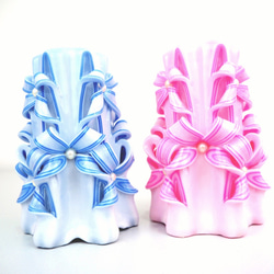 CutNCarve裝飾藝術蠟燭/Decorative Art Candle - Bow Cuts 6" (1 pair) 第2張的照片