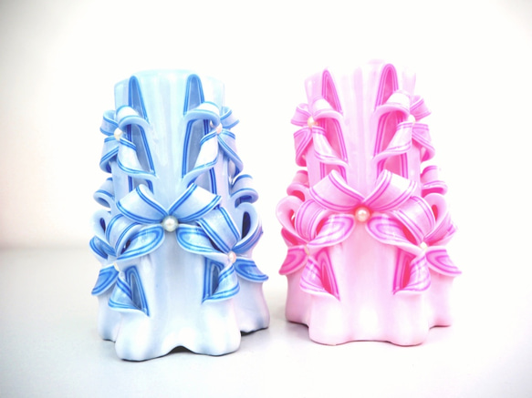 CutNCarve裝飾藝術蠟燭/Decorative Art Candle - Bow Cuts 6" (1 pair) 第2張的照片