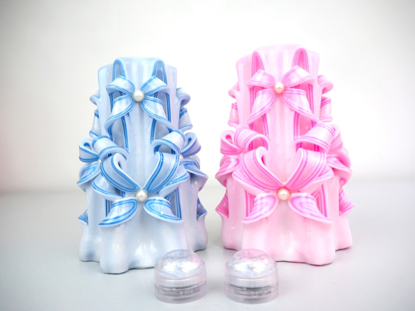 CutNCarve裝飾藝術蠟燭/Decorative Art Candle - Bow Cuts 6" (1 pair) 第3張的照片