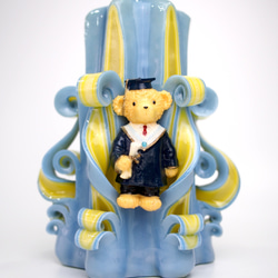 CutNCarve裝飾藝術蠟燭/Decorative Art Candle - 畢業熊(男) 6" 第2張的照片