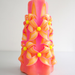 CutNCarve裝飾藝術蠟燭/Decorative Art Candle - Eclat (8") Pink 第1張的照片