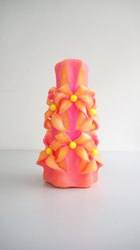 CutNCarve裝飾藝術蠟燭/Decorative Art Candle - Eclat (8") Pink 第3張的照片