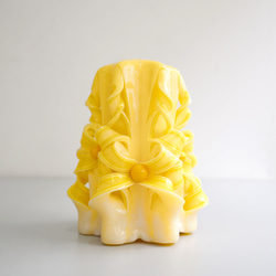 CutNCarve裝飾藝術蠟燭/Decorative Art Candle - Eclat (5") Yellow 第3張的照片