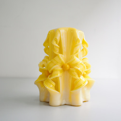 CutNCarve裝飾藝術蠟燭/Decorative Art Candle - Eclat (5") Yellow 第1張的照片