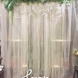 ★SALE★波西米亞風格編織掛毯/牆壁掛飾/嬉皮/婚禮佈置/Boho/macrame/tapestry/backdrop 第3張的照片