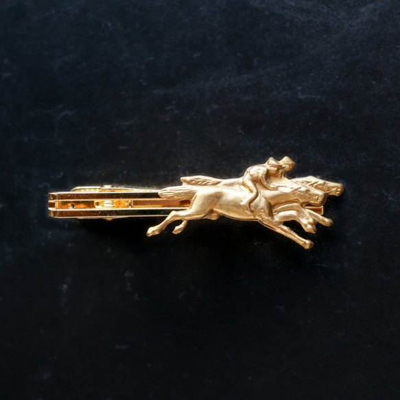 賽馬免費郵寄美國製造黃銅領帶別針 第2張的照片