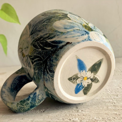 コーヒーcup_potteryマグを描いた香りのよい花 4枚目の画像