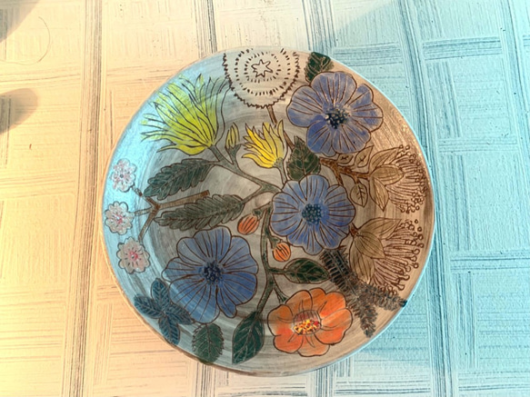 祕密花園陶製圓盤_陶器餐盤 第2張的照片
