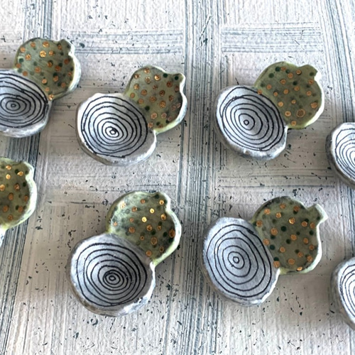 珍しい透明の箸置き ひょうたん 中にもひょうたん 空洞 珍しい透明の