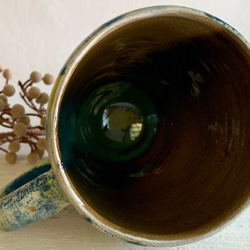 野生のショウガの花と陶器のカップ（売り切れ、作り直し）_陶器マグ 4枚目の画像
