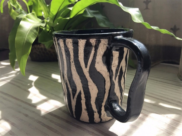 動物城市系列-斑馬紋咖啡杯_陶器馬克杯 第2張的照片