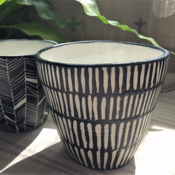 黑與白的斡旋-手握杯_陶器茶杯 第1張的照片