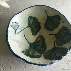 イェ・トゥオイチョウの葉の陶器の食器用食器類 3枚目の画像